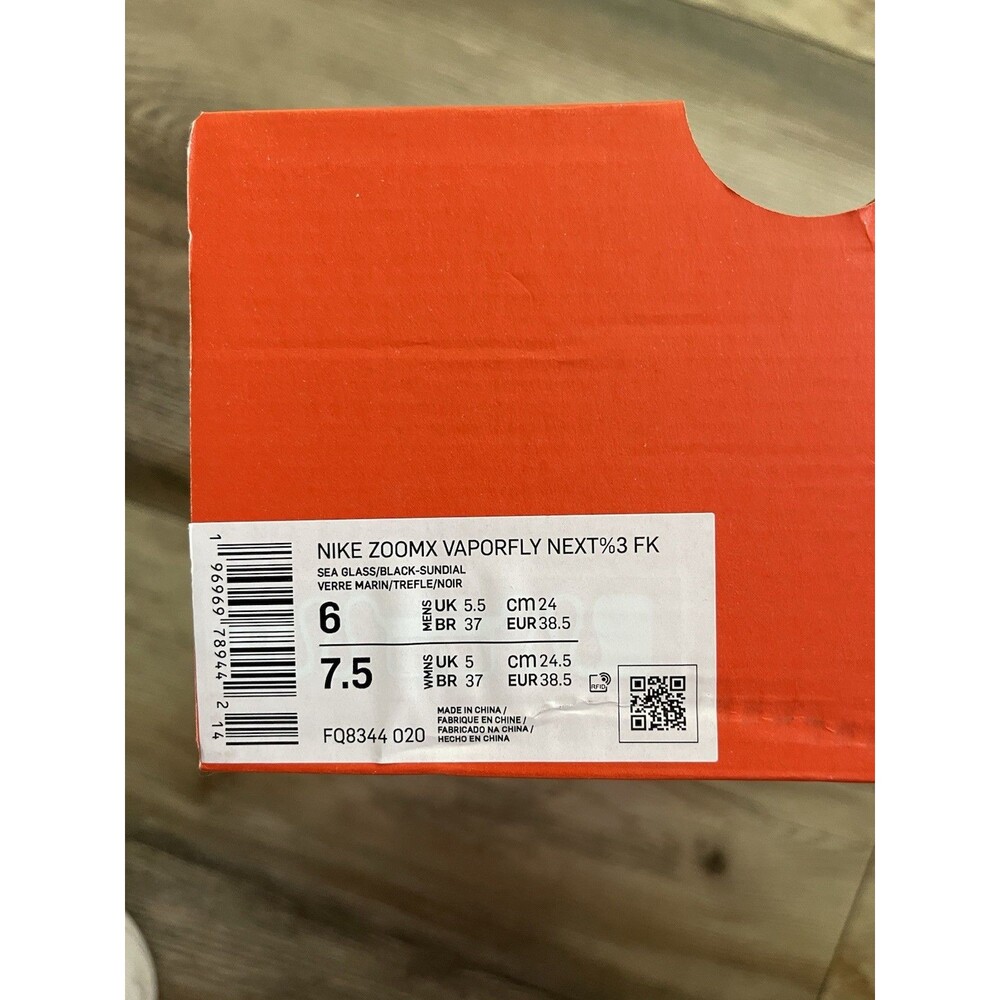 Unisex- Nike ZoomX VaporFly Next% 3 No Finish Line Men 6 New Multicolor Race Day - Picture 9 of 15